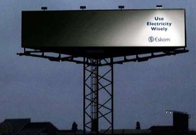 Clever Eskom light saving billboard