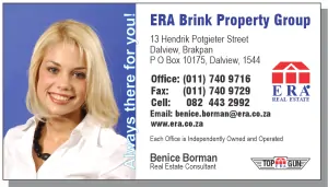 Business card printed for ERA Properties