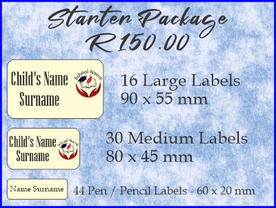 Starter package self adhesive labels