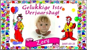 Zoey first birthday banner
