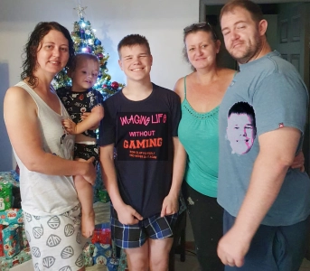 The Maritz family with DTF and HTV T-shirts